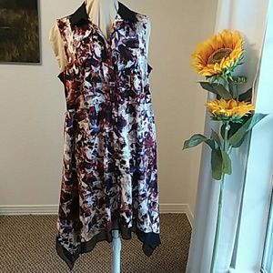 Vera Wang XL multi color sleeveless dress